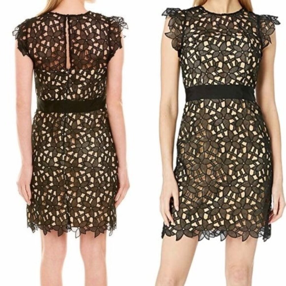 Milly Black Lace Mini Dress